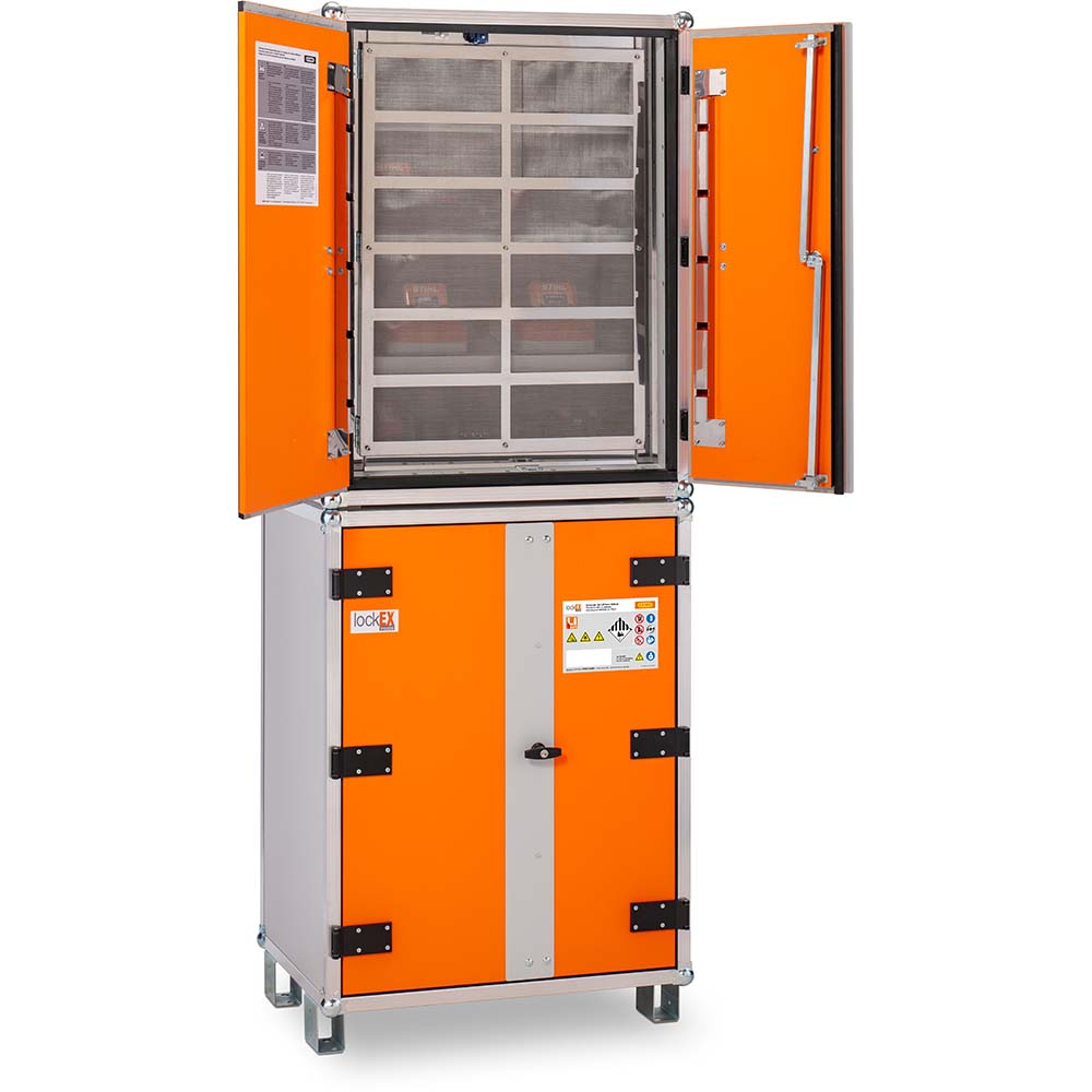 Li-SAFE Akku-Ladeschrank 8/20 Premium Plus Control 230V mit Füßen