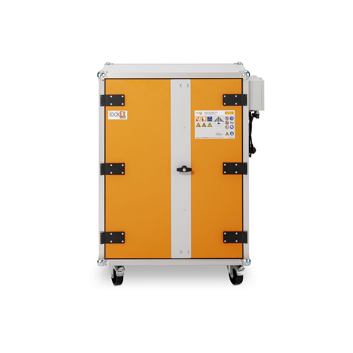 Akku-Ladeschrank 8/10 Premium Plus lockEX VDMA mit Rollen, 230V