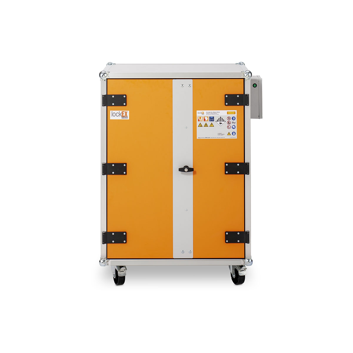 Akku-Ladeschrank 8/10 Premium lockEX VDMA mit Rollen, 230V