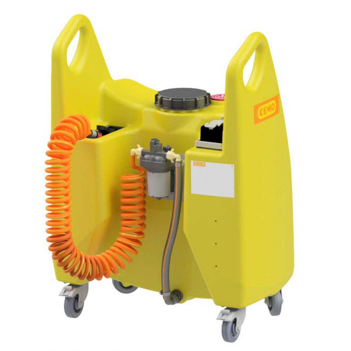 Transfer-Trolley Aqua 130 l mit Elektropumpe 12 V, Gießbrause, Akku und Ladegerät
