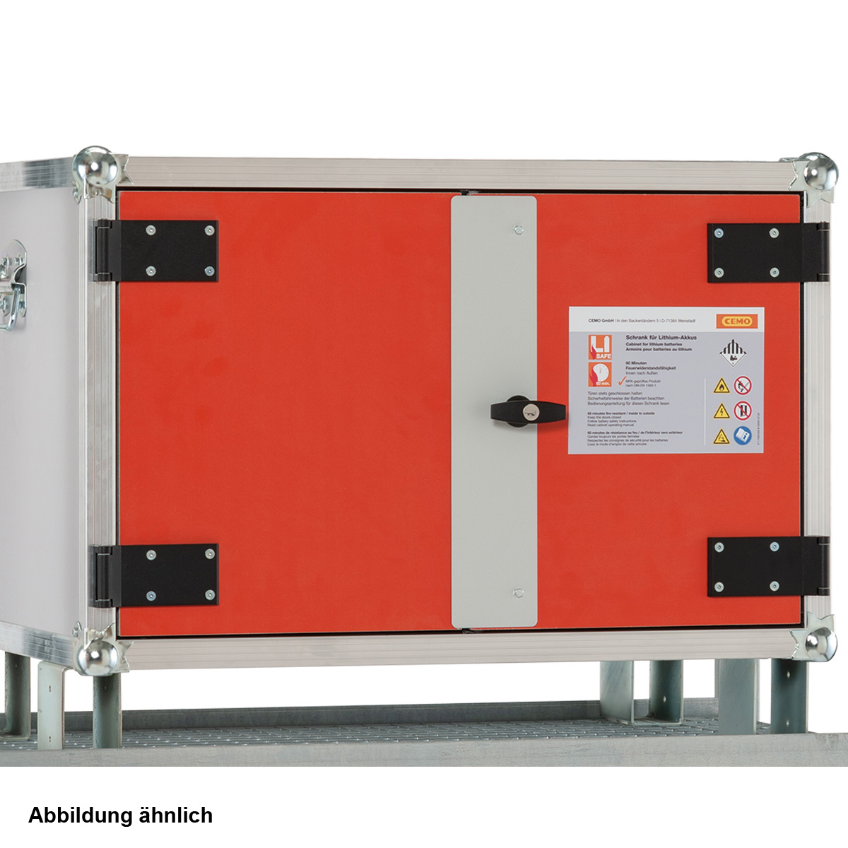 711893_1 Li-SAFE Akku-Ladeschrank 8/5 lockEX Basic, 1-ph, mit Rauchmelder, Steckdose, Lüftung, Füßen