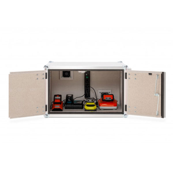 711896_1 Li-SAFE Akku-Ladeschrank 8/5 lockEX Premium Plus, 1-ph, mit Rauchmelder, Steckdose, Lüftung