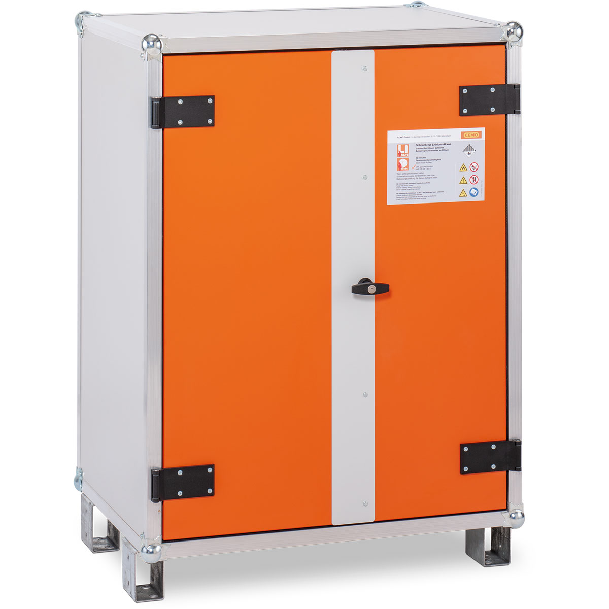 711901_1 Li-SAFE Akku-Ladeschrank 8/10 lockEX Premium, 1-ph, mit Rauchmelder, Steckdose, Lüftung, Füßen