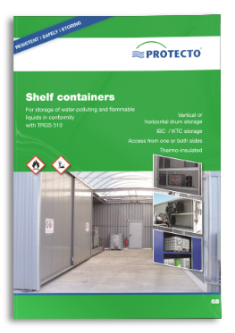 PROTECTO Shelf containers for hazardous substance