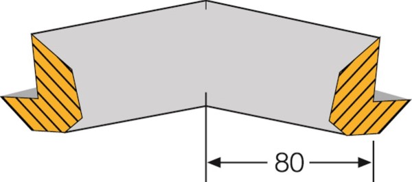 Prallschutz Kantenschutz Trapez Kantenlänge 80 mm