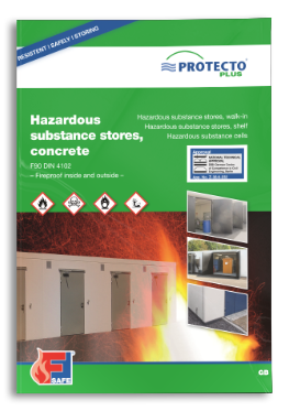 PROTECTO Hazardous substance stores concrete fireproof